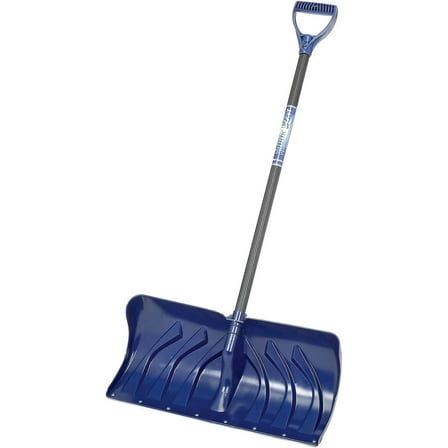 True Temper 24" Poly Blade Snow Pusher Shovel W/ Steel D-Grip Handle