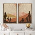 thumbnail image 2 of IDEA4WALL Framed Canvas Print Wall Art Set Cactus & Southwest Desert Landscape Art Geometric Minimal Modern Art Farmhouse/Country Wall Decor for Living Room, Bedroom, Office - 24"x36"x2 Natural, 2 of 5