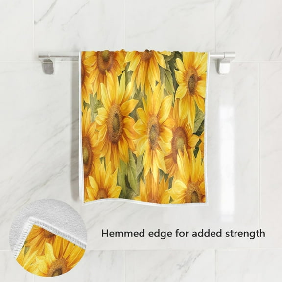 BZSMCE Bath Towel 30 X 15 in Soft Towel Sunflower Printed Design Pattern