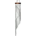 thumbnail image 3 of Woodstock Wind Chimes Signature Collection, Woodstock Habitats Rainfall, Medium 31'' Silver Wind Chime HCRS, 3 of 6