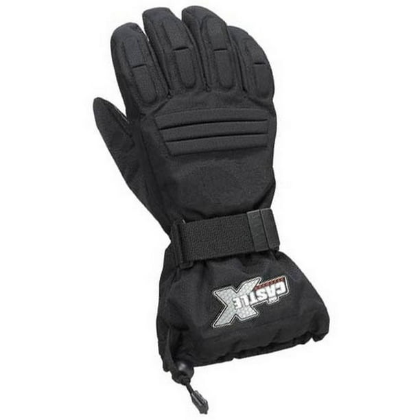 Castle X Platform Youth Snowmobile Gloves Black MED