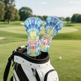 thumbnail image 5 of Yuyamidu Rainbow Tie Dye Golf Club Head Cover, Whilpool Tie Dye Golf Head Cover Driver Headcover Fairway Wood Headcover Hybrid Club Head Cover with Soft Lining, 5 of 8
