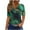 Green, variant on Cute Marble Pattern Print Shirts for Women Dressy Casual Summer Short Sleeve Button Down Henley Tops Trendy Oversized Tunic Blouses Navy M