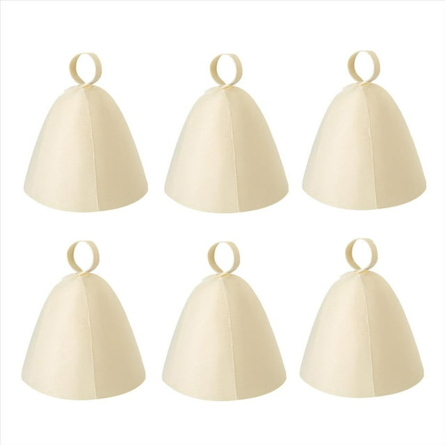 6 Piezas Gorro de Sauna Gorro de BañO de Fieltro Gorro de Lana Rusa Banya Gorro Ucraniano ProteccióN para la Cabeza Gorro de Sauna Absorbente para Hombres y Mujeres Sauna