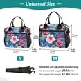 thumbnail image 2 of Lunch Bag Insulated Lunch Box Leakproof Reusable Cooler Tote Adjustable Shoulder Strap for Men Women Sea and Tropical Flower 9L, 2 of 6