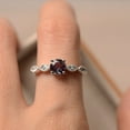 thumbnail image 4 of June birthstone ring, alexandrite braild ring, color changing gemstone ,round cut, solid silver, 4 of 4