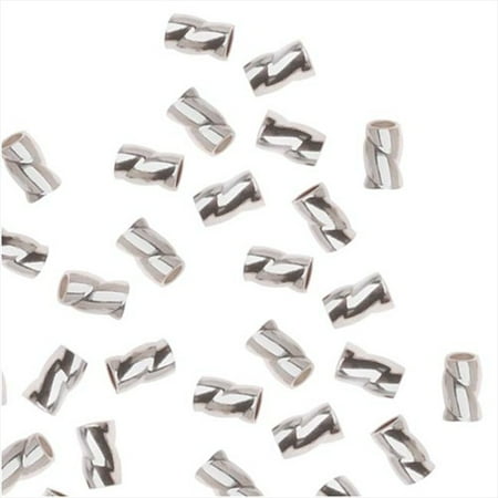 Sterling Silver Crimp Beads - Sterling Silver Twisted Crimp Beads 2 x 3mm (20)