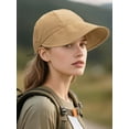 thumbnail image 3 of Luxtrada Womens Sun Visor Hats Wide Brim Beach Hats for Women UV Protection Foldable Sun Hat (Khaki), 3 of 6