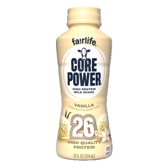Core Power Protein Shake with 26g Protein by fairlife Milk, Vanilla, 14 fl oz