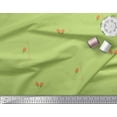 thumbnail image 2 of Soimoi Green Cotton Poplin Fabric Flower Buds & Triangle Geometric Print Fabric by the Yard 42 Inch Wide, 2 of 3