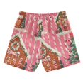 thumbnail image 7 of FORMRS Boys Swim Trunks Quick Dry Mesh Liner Boardshorts Sizes XS-XL, Brown Gingerbread Houses, 7 of 7
