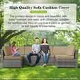 thumbnail image 2 of FKSLIFE 23.6"×23.6"×3.35" Outdoor Patio Cushion Covers with Zipper 14 Pack Waterproof Slipcovers, 2 of 7