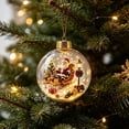 thumbnail image 4 of suore Christmas Decor, Glowing Christmas Story Ornament, 3.1In Mini Holiday Scene in Christmas Balls with Lights, Xmas Tree Ornaments for Mantel Outdoor Indoor Holiday Decoration & Gift, 4 of 8