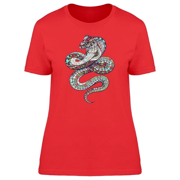 Animal Patterned Snake Cobra T-Shirt Women -Image by Shutterstock, Female Medium