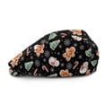thumbnail image 2 of FUIALDOLG Wrinkle-Resistant Beret Hat, Christmas Element Patterns Polyester Vintage Retro Newsboy Hat for Outdoor Summer Walking, 2 of 4