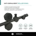 thumbnail image 5 of Fine Fixtures Frameless Shower Glass Door - Sliding Shower Door With Tempered Glass 48" W x 75" D in Black Finish, 5 of 12