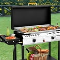 thumbnail image 3 of Zintown 2 Burner 150000-BTU Outdoor Stove Propane Gas Griddle with Portable Pan,Lid, 3 of 6