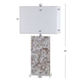 thumbnail image 3 of JONATHAN Y Cannon 29" Seashell and Crystal LED Table Lamp, Natural/Clear, JYL1059A, 3 of 7