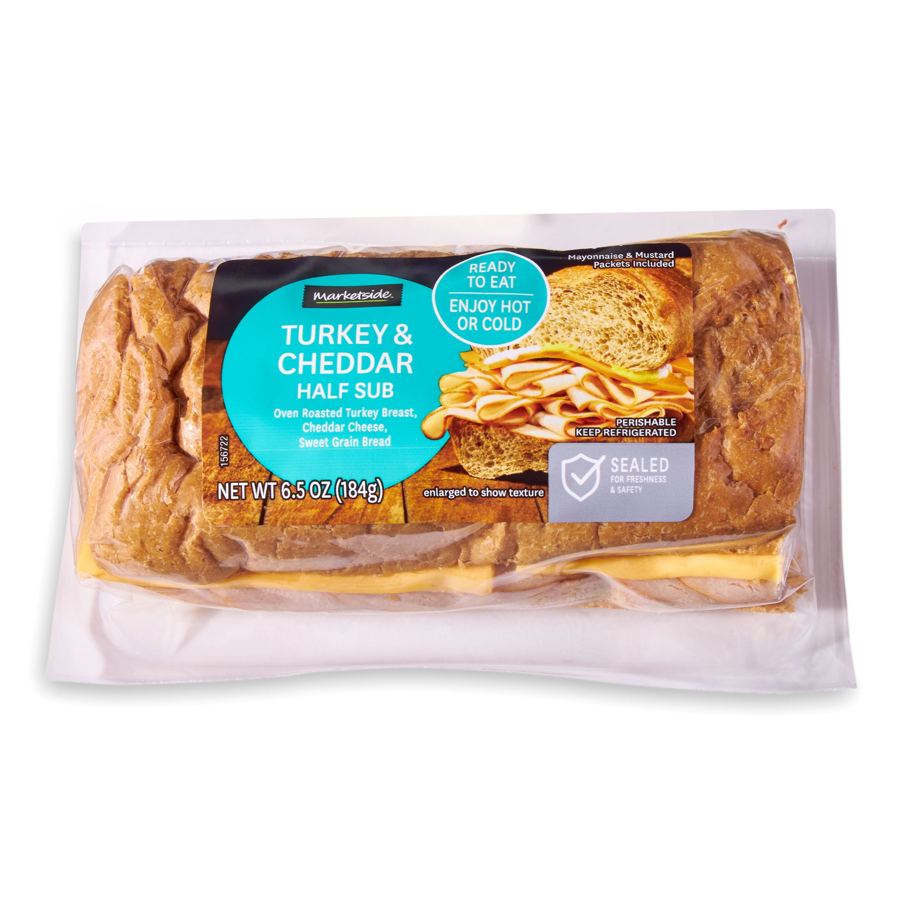 Marketside Turkey & Cheddar Sub, Half