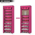 thumbnail image 6 of Ktaxon 10 Tiers Shoe Rack with Dustproof Cover Closet, Shoe Storage Cabinet Organizer Pink, 6 of 8