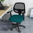 thumbnail image 2 of Elastic Stretch Office Chair Covers - Fit Spandex Slipcovers for Computer, Desk & Kitchen Chairs | Anti-Dust, Removable & Machine Washable Protective Seat Cover (Blue Green,1), 2 of 7