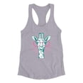 thumbnail image 3 of Giraffe With Glasses Racerback Tank Women -Image by Shutterstock, Female Small, 3 of 4