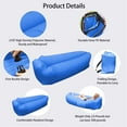 thumbnail image 2 of Waterproof air sofa with comfortable cushions, portable inflatable, 2 of 5