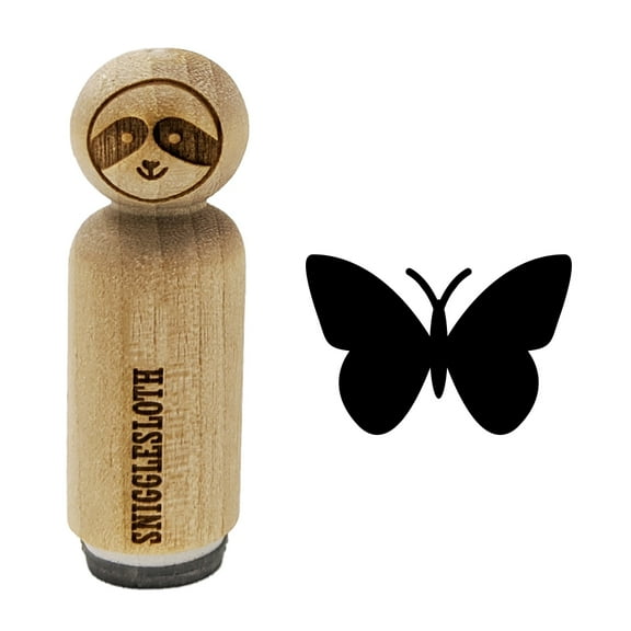 Butterfly Solid Rubber Stamp for Scrapbooking Crafting Stamping - Mini 1/2 Inch