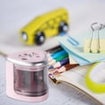 thumbnail image 2 of Pink Electric Pencil Sharpener with Dual Holes – Automatic Student Stationery for Art Drawing & Daily Use, High-Durability Premium Material, Convenient Home Tool for Cozy & Efficient Life (English, 2 of 5