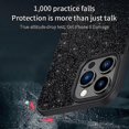 thumbnail image 5 of For iPhone 15 SULADA Glittery PC + TPU + Handmade Leather Phone Case, 5 of 5