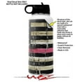 thumbnail image 2 of Skin Wrap Decal compatible with Hydro Flask Wide Mouth Bottle 32oz Painted Faded and Cracked Pink Line USA American Flag (BOTTLE NOT INCLUDED), 2 of 3