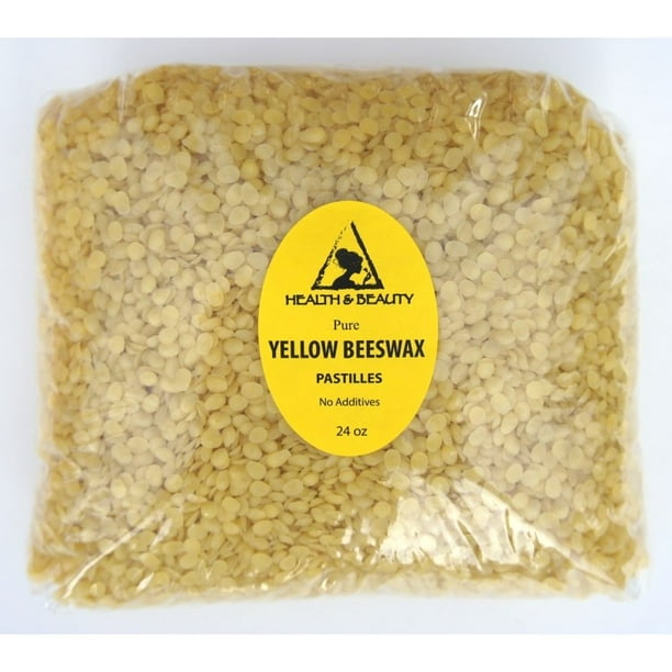 YELLOW BEESWAX BEES WAX ORGANIC PASTILLES BEARDS PREMIUM 100 PURE 24