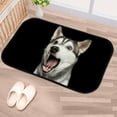 thumbnail image 2 of GZHJMY Bathroom Rugs Mats Non-Slip, Soft Microfiber Absorbent Bath Mats for Shower Bathtubs, Husky Dog Opened Mouth Indoor Entrance Door Mats Bedroom Laundry 31”x20” Carpet Runner, 2 of 7