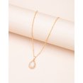 thumbnail image 1 of Goldtone April Clear Birthstone Teardrop Necklace, 1 of 1