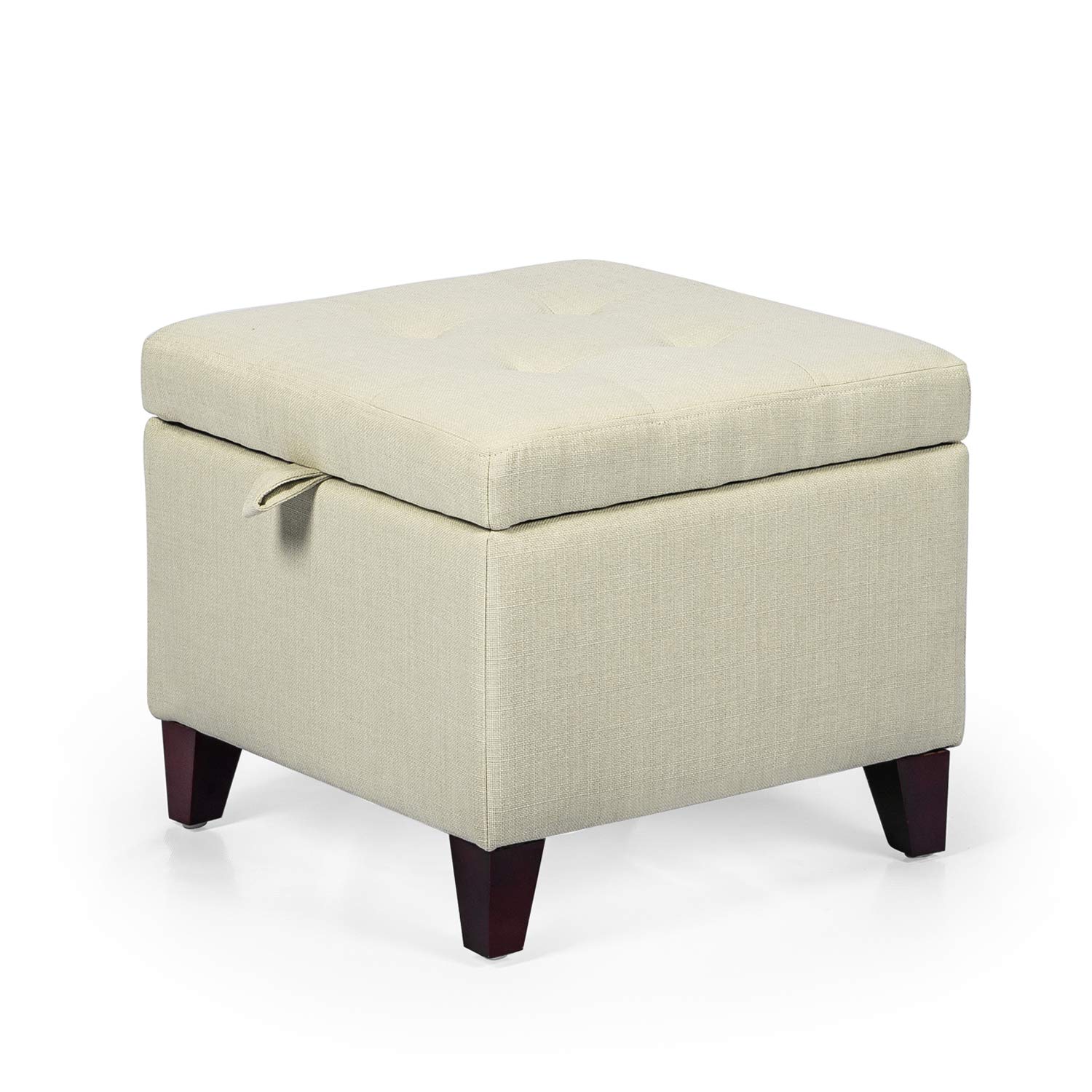 Homebeez Square Fabric Storage Ottoman Foot Rest Stool Rice White   62eaee3b 8639 42e5 82d5 39b3278db9b9 1.cfb12f9c45f7b84f6cab985fbf0b407a 