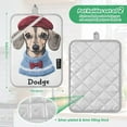 thumbnail image 6 of Yayeee Pot Holders Kitchen Heat Resistant with Pocket 7"x9.8" Cotton Oven Cooking Hot Pads, Gray Cute Dog Artist, 6 of 7