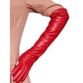 thumbnail image 4 of Guantes de simulación de mujer Forro sedoso de cuero Largo sobre el codo Manopla elegante 50CM - Negro S Kuyhfg Bienvenido a Kuyhfg, 4 of 5