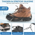 thumbnail image 3 of Ice Cleats Snow Traction Cleats, 19 Steel Teeth Walk Traction Cleats Crampons for Boots Shoes Anti Slip Crampons Snow Cleats for Winter Trail Hiking & Ice Mountaineering, 3 of 5