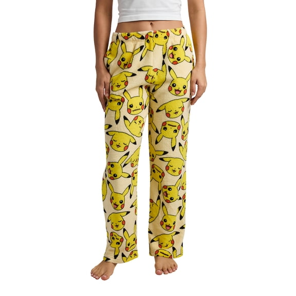 Pokemon Pikachu All-Over Print Women's Wide Leg Sleep Pajama Pants-XL