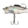thumbnail image 4 of jinwen 3 Pieces Simulation Soft Artificial Fishing Lure Lures Gray and White, 4 of 9