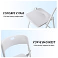 thumbnail image 3 of Alvantor 6 Pack Plastic Folding Chairs White Indoor Outdoor Portable Stackable Event Chairs with Metal Frame, 3 of 9