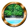 thumbnail image 2 of VWAQ Island Trees Wall Decal Porthole Beach Scene Wall Sticker Peel And Stick Decor - BP15 (20" Diameter), 2 of 2