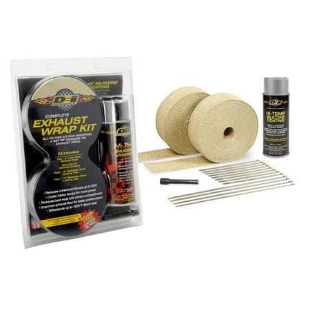 - DEI Exhaust Wrap Kit - Tan Wrap and Aluminum HT - Retail Packaging