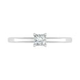 thumbnail image 3 of 1/4 Carat 4-Prong Set Princess Cut Diamond Solitaire Engagement Ring Band in 14K White Gold (Ring Size 7), 3 of 4