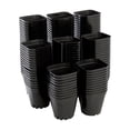 thumbnail image 1 of Zorion 100 Pcs Pot de Bonsaï Pot de Plante Carré avec Trous de Drainage Style de Culture Réutilisable B, 1 of 9
