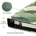 thumbnail image 3 of FORMRS 3 Ring Photo Album 4"x6" Self Adhesive Large Capacity PU Leather Cover, Green Abstract Shapes, 3 of 8