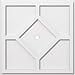 thumbnail image 3 of Ekena Millwork CMP20EY-01000 20 in. OD x 1 in. ID Square Embry Architectural Grade PVC Contemporary Ceiling Medallion, 3 of 4