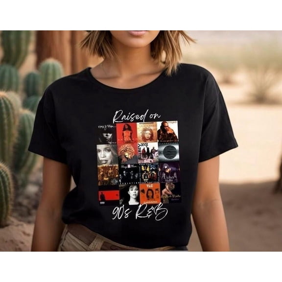 Reprint Rare Raised On 90s R&B Album Cover T-shirt, Music Lover Shirt