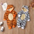 thumbnail image 4 of Mono con capucha y estampado de leopardo con dibujos animados en 3D de tigre para bebés recién nacidos, niños y niñas, 4 of 4