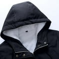 thumbnail image 4 of LEEYNEER Women Winter Parka Coat Hooded Warm Thickened Plush Cotton Windproof Jacket Fleece Lined Mid Length Puffer Coat with Drawstring Waist, 4 of 6